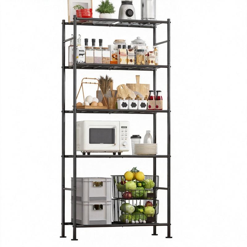 Multipurpose 5-Shelf Organizer Rack for Home & Garage